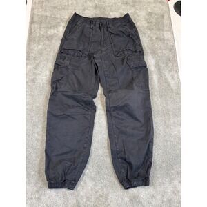 American Eagle Baggy Jogger Cargo Pants Womens 6 Black Stretch Utility 0429-4503